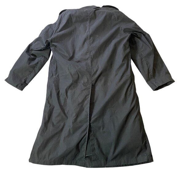 U.S. Military Trench Coat 40L Black Faux Fur Removable Liner Centre Mfg. - Picture 2 of 11